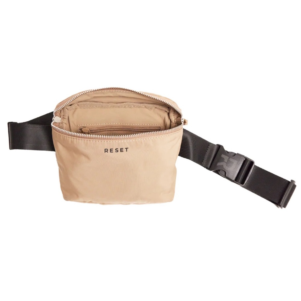 The Reset Tan and Black Belt Bag Minimalist Design